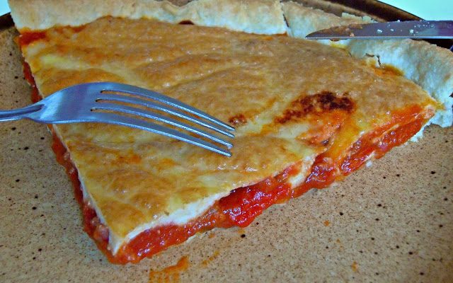 En cuisine : tarte à la piperade